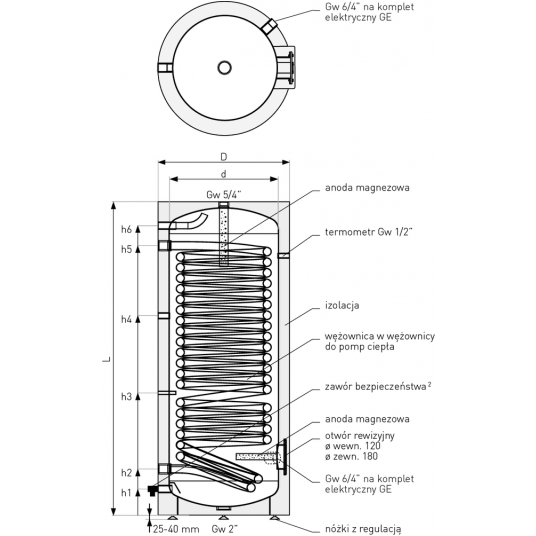 GALMET MAXI wymiennik do Pomp Ciepła 300L [3,6m2] -zdjęcie numer 4