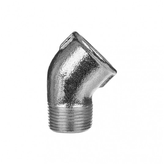 GEBO Kolano ocynk nyplowe 3/8" / 45 -zdjęcie numer 1