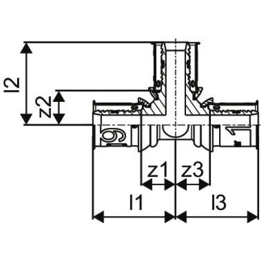 UPONOR Trójnik 16x16x16 PLUS zaprasowywany -zdjęcie numer 2