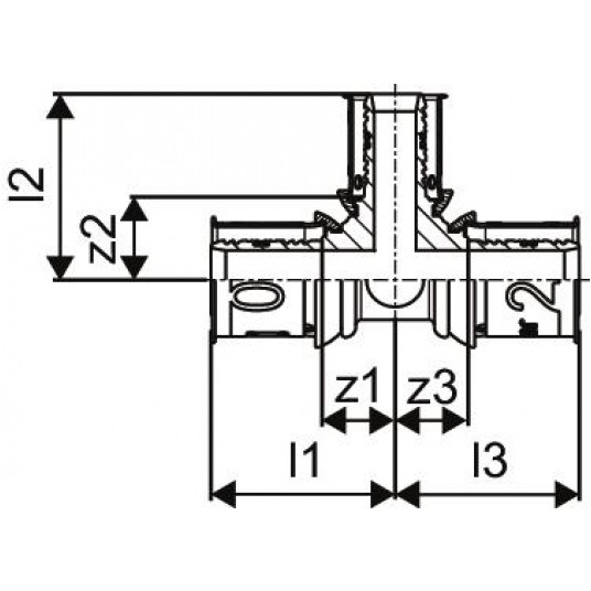 UPONOR Trójnik 16x20x16 PLUS zaprasowywany -zdjęcie numer 2