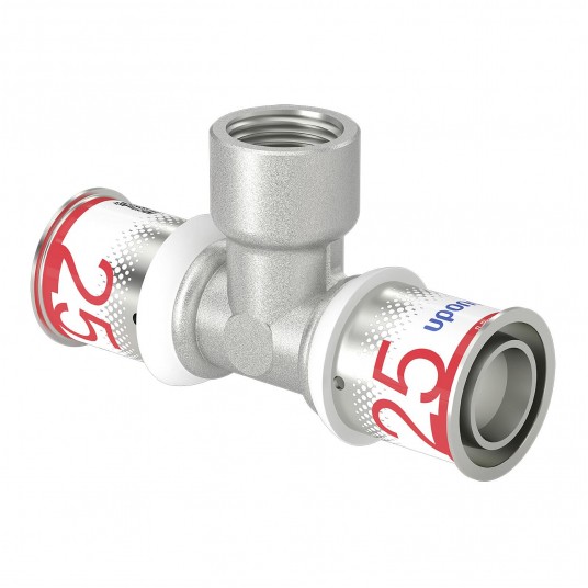 UPONOR Trójnik 25x1/2"x25 GW PLUS zaprasowany -zdjęcie numer 1