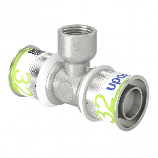 UPONOR Trójnik 32x1/2"x32 GW PLUS zaprasowywany -zdjęcie numer 1