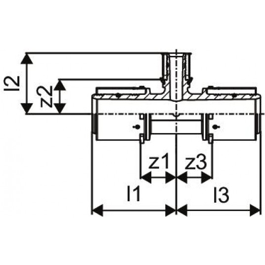 UPONOR Trójnik 40x20x40 PLUS PPSU S-Press -zdjęcie numer 2