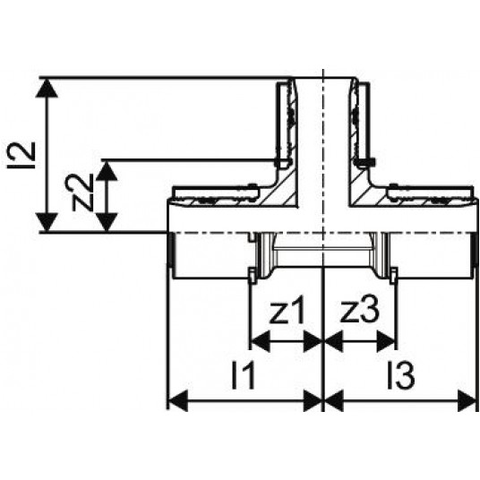 UPONOR Trójnik 40x40x40 PLUS zaprasowywany -zdjęcie numer 2