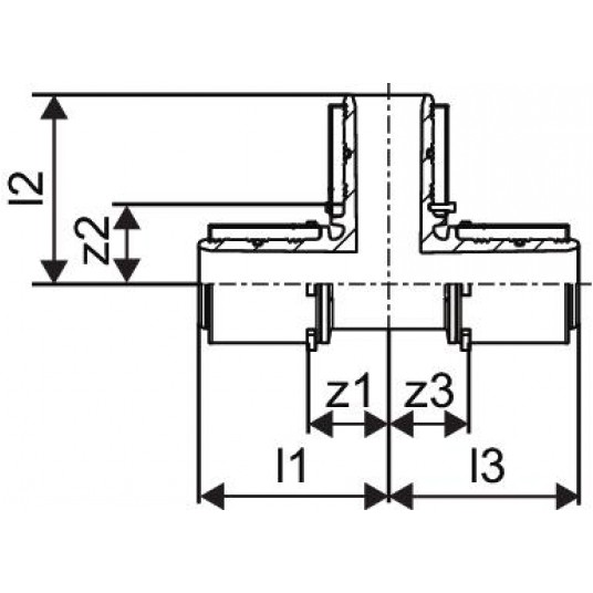 UPONOR Trójnik 40x40x40 PPSU S-Press -zdjęcie numer 2