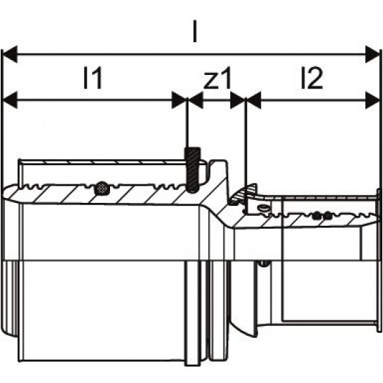 UPONOR Złączka 40x25 PLUS PPSU S-Press -zdjęcie numer 2