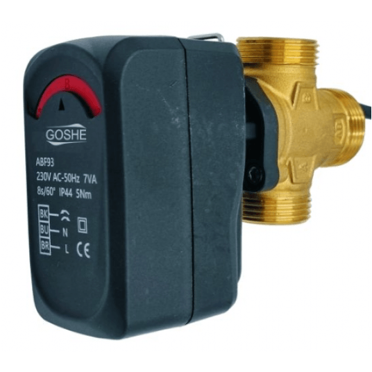 Zawór strefowy Goshe 3-drog DN25 G1 1/4" -zdjęcie numer 1