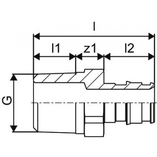 Złączka prosta z gwintem zewnętrznym 16x1/2" UPONOR Q&E -zdjęcie numer 2