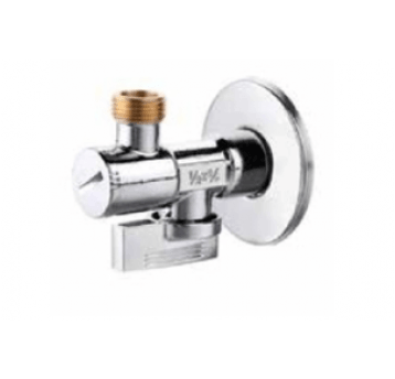 CALIDO Zawór kąt z rozetą z filtrem 1/2"x1/2"