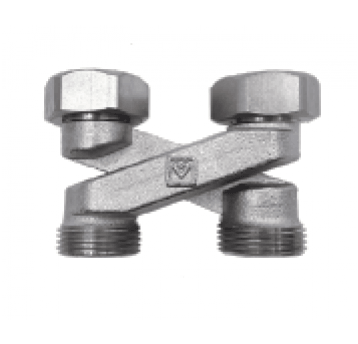 HERZ Przyłącze krzyżakowe X do rozstawu rur 50mm