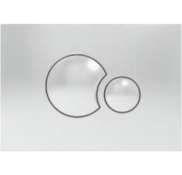 SANIT Przyc. dwudz. do WC 995N KSIĘŻYC chrom. poł