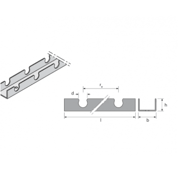 UPONOR Szyna mocująca FIX 14mm 2,5mb