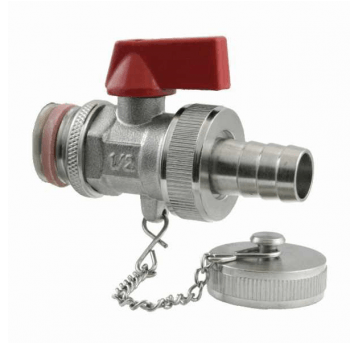 Zawór kulowy Goshe 3/4" motyl spust wąż-zaślepka