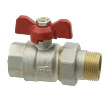 Zawór kulowy Goshe 3/4" motyl z półśrubunkiem